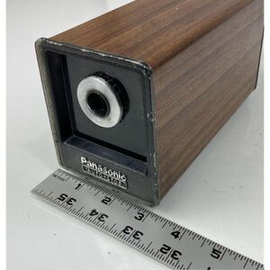 Vintage Panasonic Auto Stop Electric Pencil Sharpener KP-77A Wood Grain Tested